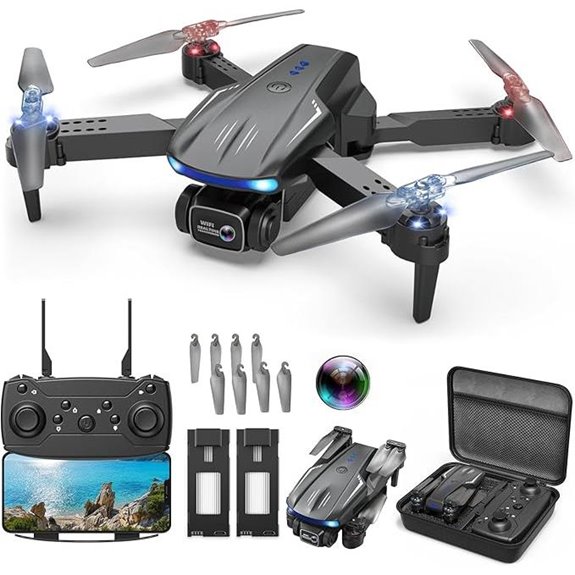 Kids Drone with Camera 3D Flip 2 Batteries Carrying Case