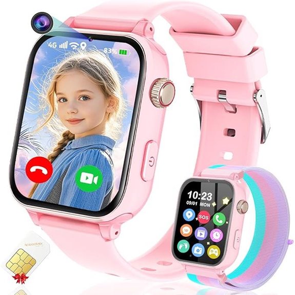 4G Kids Smartwatch with GPS Camera & Games