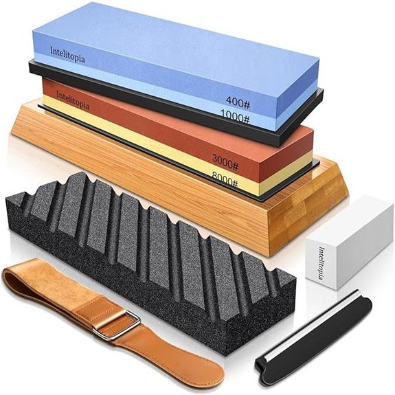 Intelitopia Knife Sharpener Set with Grits & Accessories