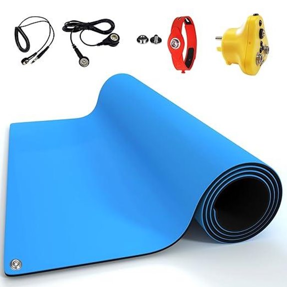 KooMall ESD Rubber Mat Kit with Grounding Accessories