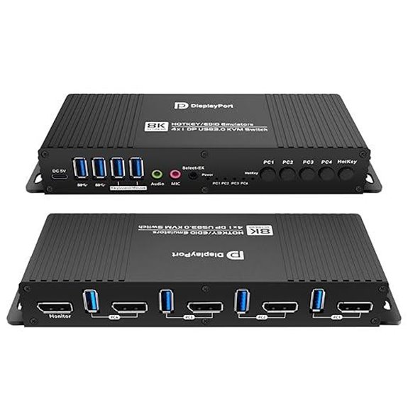 KVM DisplayPort EDID Switch for Multiple Monitors