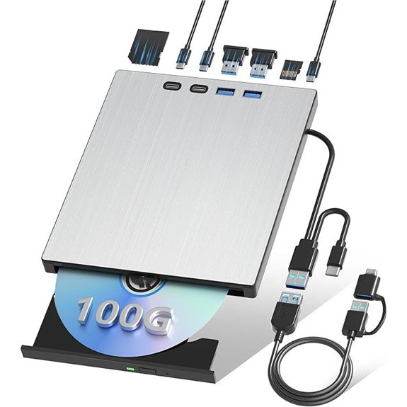 External Blu-ray Drive for Laptop USB 3.0 Type-C