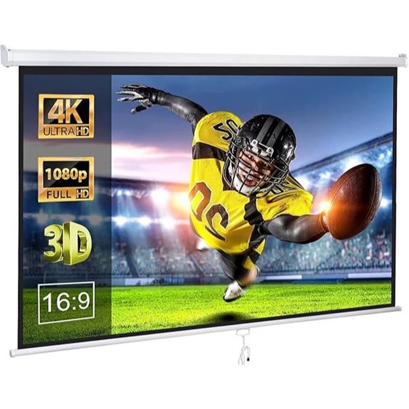 ZENY 100-Inch Pull-Down HD Projection Screen