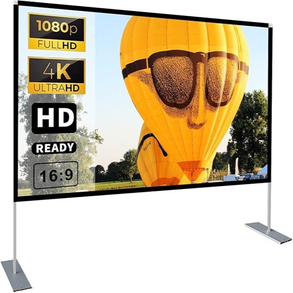 100-Inch HD 4K Portable Outdoor Projector Screen