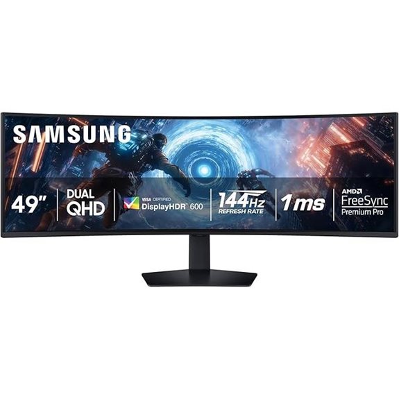 large curved gaming monitor