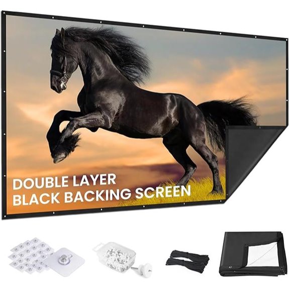 IOLIEO 100-Inch Foldable Projector Screen for Indoor/Outdoor