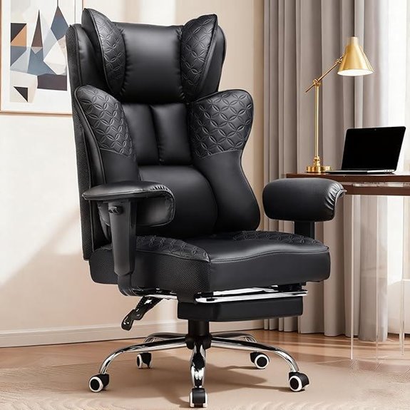 GTRACING Big & Tall Gaming Chair with Footrest