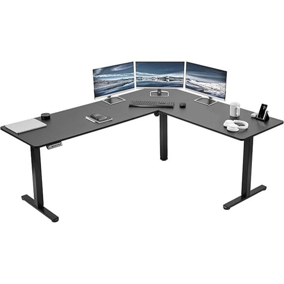 VIVO L-Shaped Electric Standing Desk (75x63 inches)