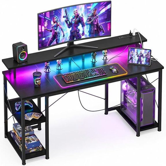 ODK 48-Inch Gaming Desk with LED & Storage