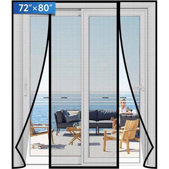 Magnetic Pet Screen Door for Large Doors (72x80)
