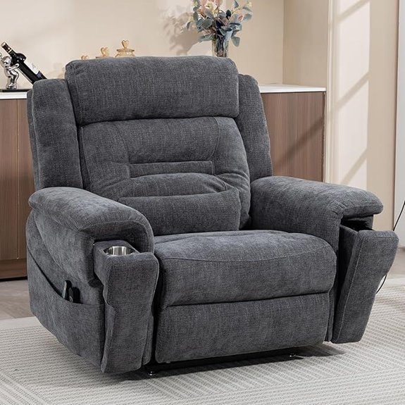 28in Big Man Power Lift Recliner with Massage & USB