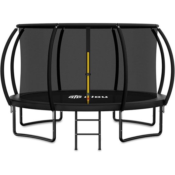 Gigu 10-14FT Outdoor Trampoline with Enclosure & Ladder