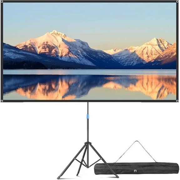 Portable 80-Inch Indoor/Outdoor Projector Screen