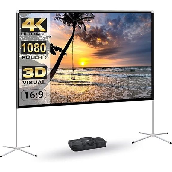 Portable 80-Inch Outdoor Projector Screen with Stand