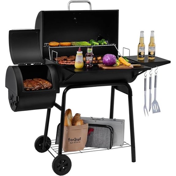Royal Gourmet Charcoal Grill & Offset Smoker (823 sq in)