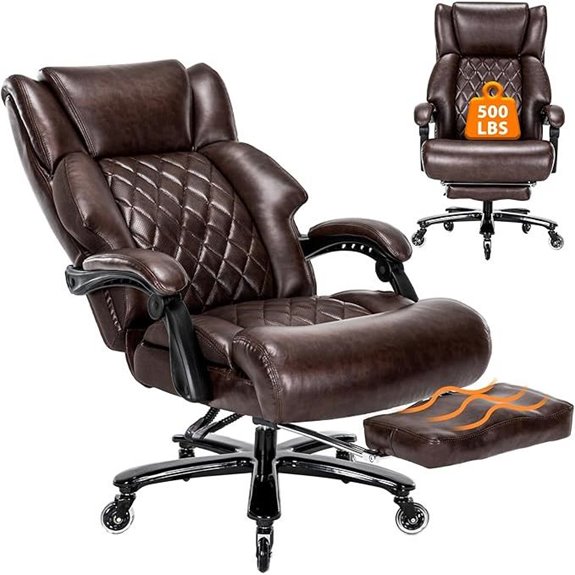 Big and Tall Office Chair with Foot Rest