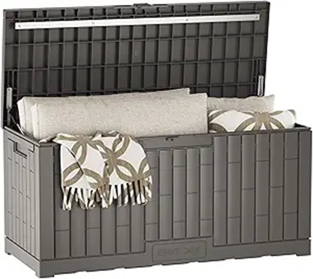 EAST OAK 120 Gallon Waterproof Outdoor Storage Box