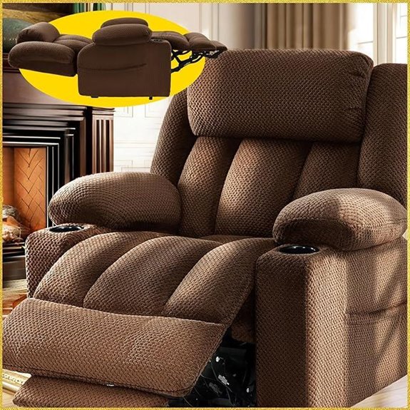 Large-Wide Power Lift Recliner with Massage & Heat