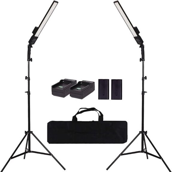 LED Video Light Kit with Battery and Stand