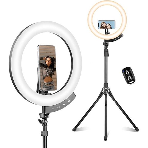 Sensyne 12 LED Ring Light with Tripod and Phone Holder