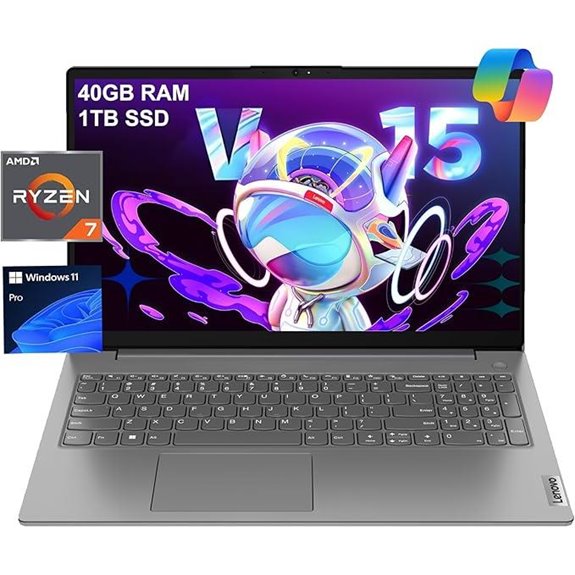 Lenovo V15 Business Laptop 15.6 FHD Ryzen 7