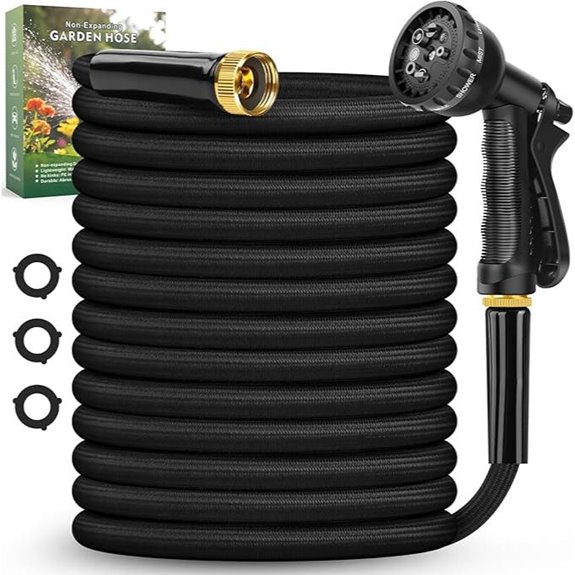 Garden Hose 100FT with Nozzle and Leak-Proof Design