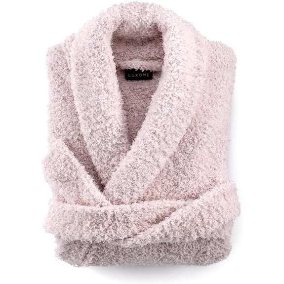 Luxome Unisex Ultra Plush Robe with Dual Belts