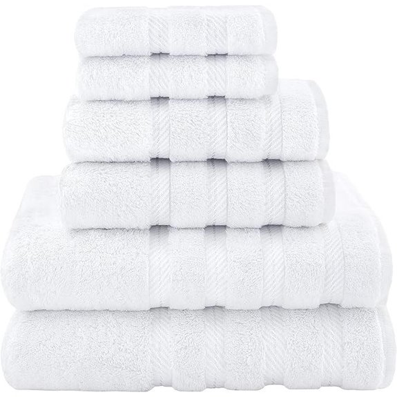 Luxury 6-Piece Cotton Towel Set (White 600 GSM)
