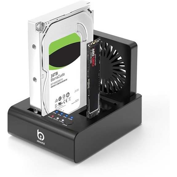 M.2 NVMe/SATA Docking Station with Cloner and Fan