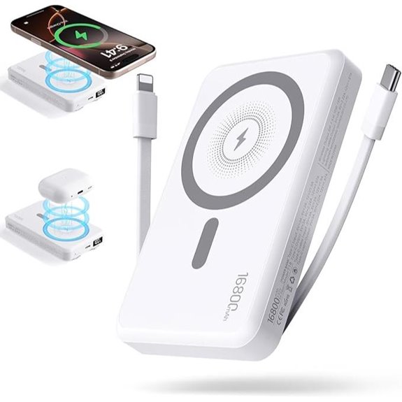 Magnetic Wireless Power Bank 16800mAh for iPhone and Android