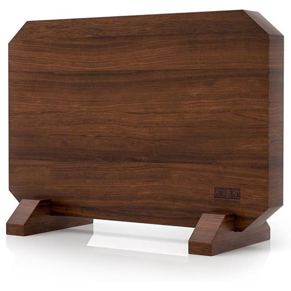 HOSHANHO Magnetic Acacia Knife Block and Organizer