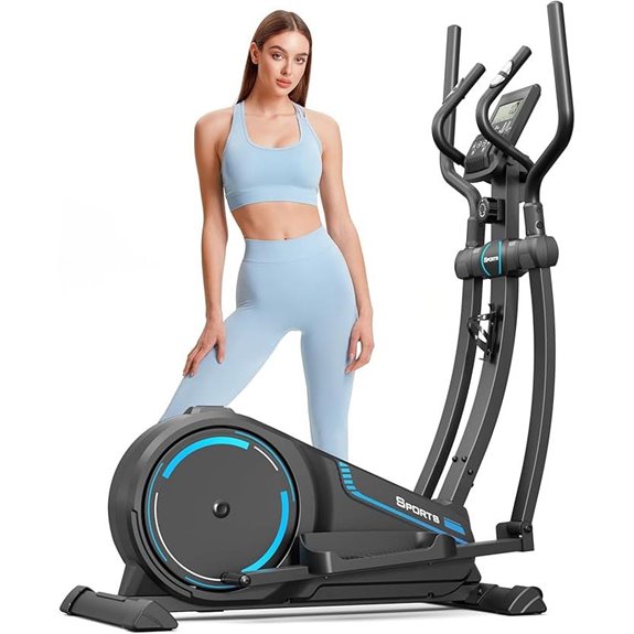 Dripex Magnetic Elliptical Trainer with Pulse Sensor