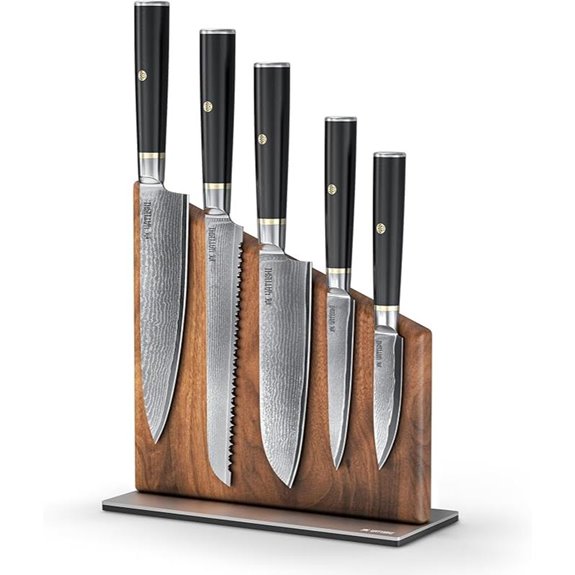 Yatoshi Magnetic Knife Block Set with VG-10 Steel