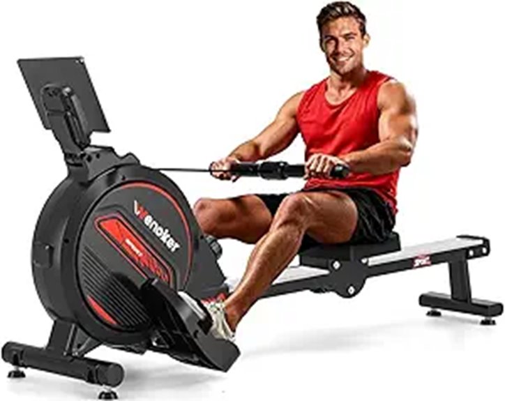 magnetic lcd rowing machine