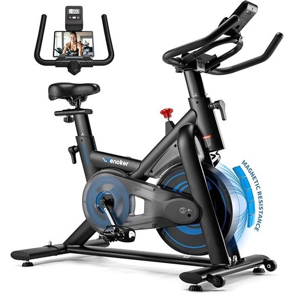 Indoor Exercise Bike with Magnetic Resistance and LCD Monitor