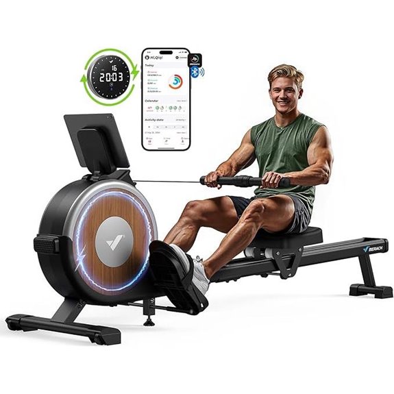 magnetic resistance rowing machine