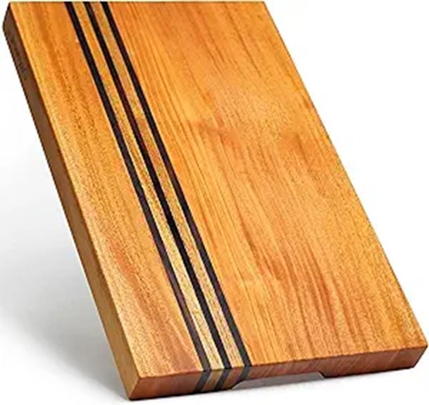 Shumar Mahogany Edge-Grain Cutting Board with Handles