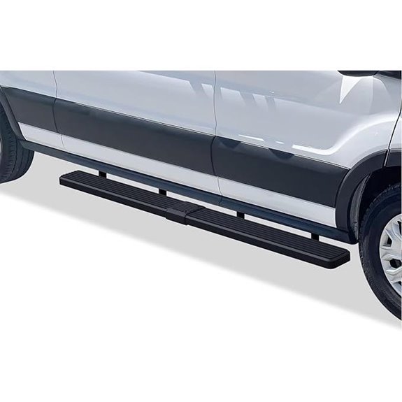 APS 6-inch Matte Black Running Boards for Ford Transit