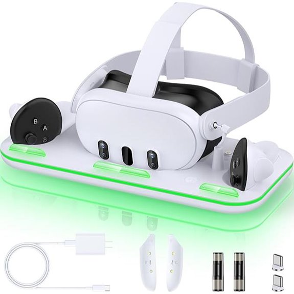 Meta Quest 3 Charging Dock with Rechargeable Batteries