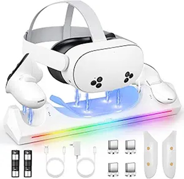 Meta Quest 3S VR Charging Dock with Batteries & USB-C