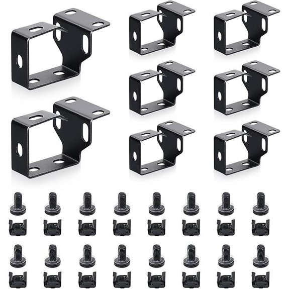 8 Pack Metal Cable Management D-Ring Hooks