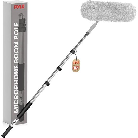 Pyle Microphone Boom Fish Pole for Shotgun Mics