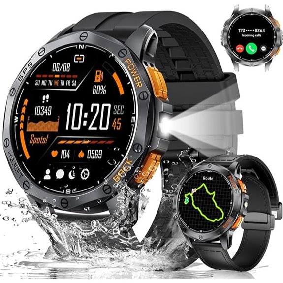 LIGE GPS Military Smartwatch with 45-Day Battery