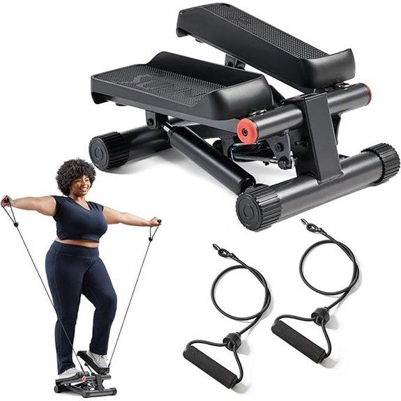 Sunny Health & Fitness Mini Stepper with Resistance Band