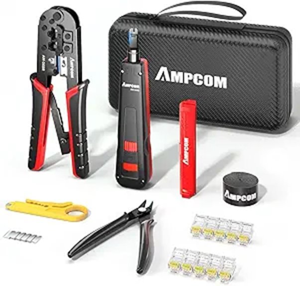 AMPCOM 7-in-1 Ethernet Crimping & Network Tool Kit