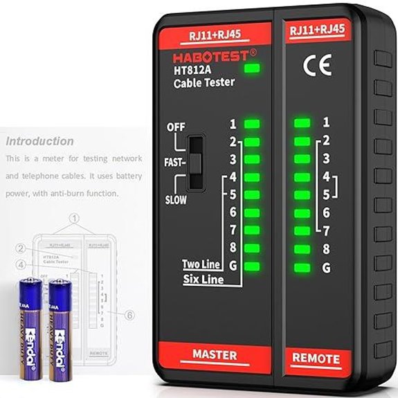 Ethernet Cable Tester for LAN RJ45 RJ11 UTP/STP
