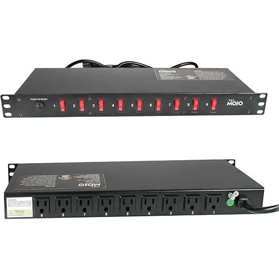 Tecmojo 9-Outlet PDU Power Strip with Switch