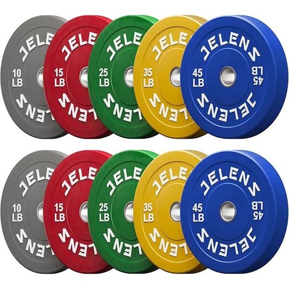 Olympic Rubber Bumper Weight Plates Set