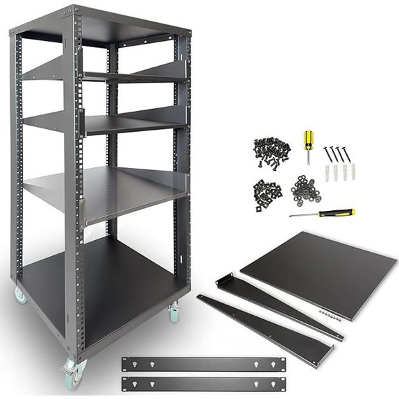 AxcessAbles 22U Open Frame Network & AV Rack