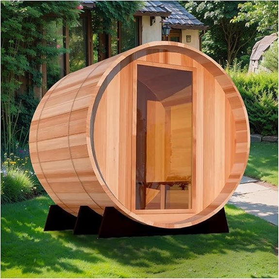 Outdoor 2-Person Steam Sauna with Heater & Accessories